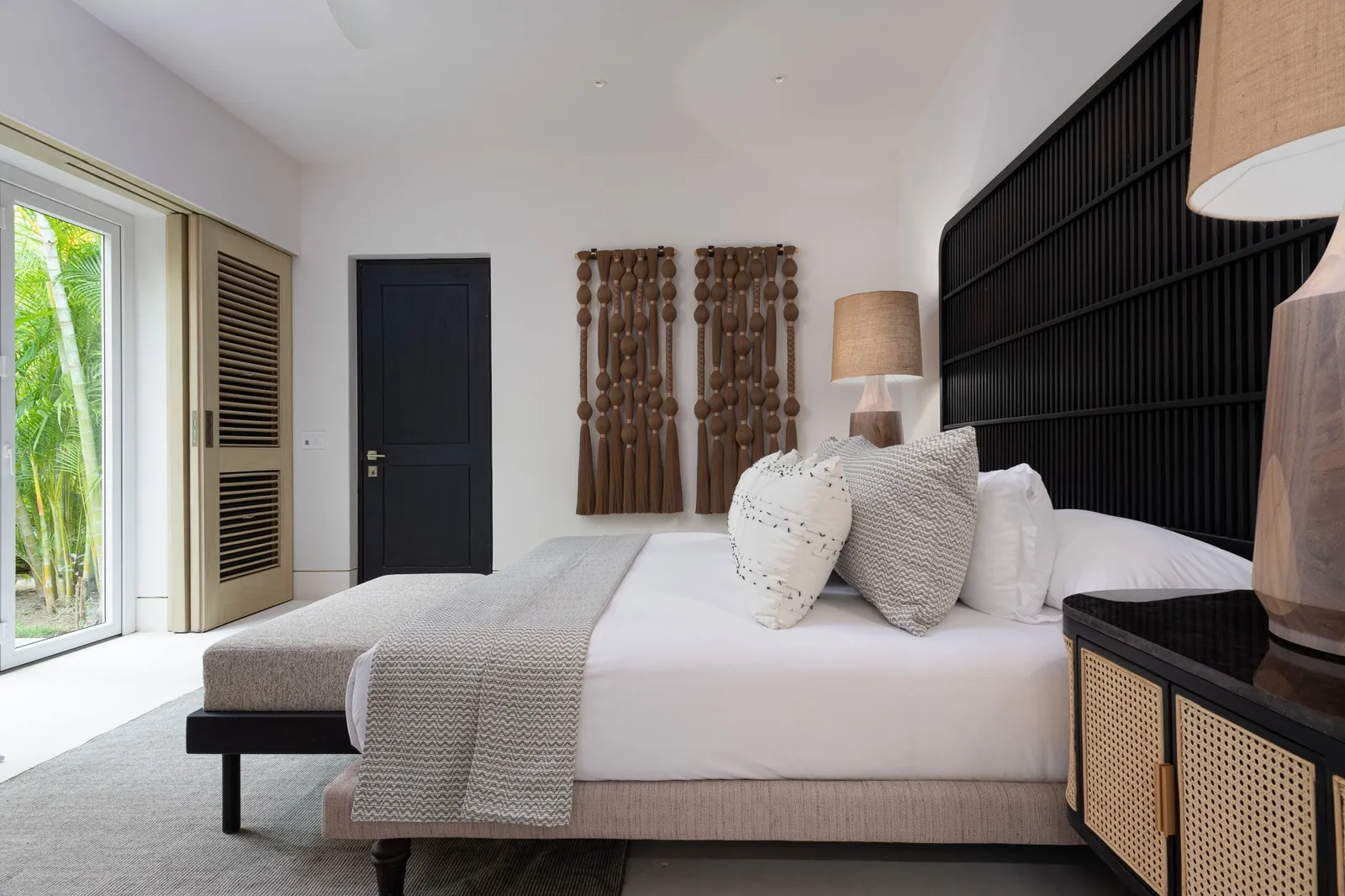 Casa Akai, Garden View Suite 6: king bedroom with garden doors